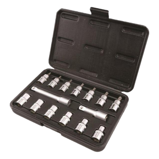 MIDAS TORX MALE/FEMALE SOCKET SET AND EXTENSIONS - 15 PIECE HSB Trading Online Store