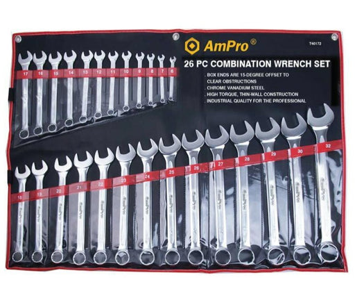 AMPRO 26PC COMBINATION WRENCH SET (6 - 32MM) HSB Trading Online Store