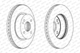 Ferodo Brake Disc DDF1738 HSB Trading