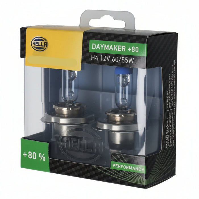 H4 12V 60/55 DAYMAKER +80 SET Light Bulb - HELLA automotive light bulb