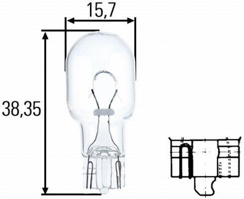 HELLA 12V 16W W2,1X9.5D W16W Light Bulb - HELLA automotive light bulb