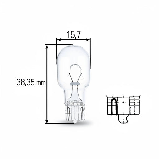 HELLA 12V 16W W2,1X9.5D W16W Light Bulb - HELLA automotive light bulb
