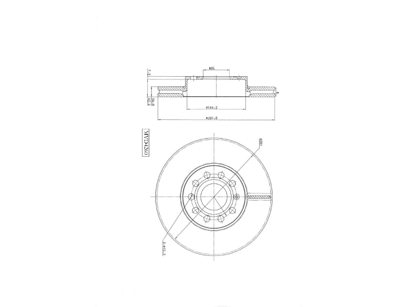 Motopart Brake Disc MVD4260 Motopart