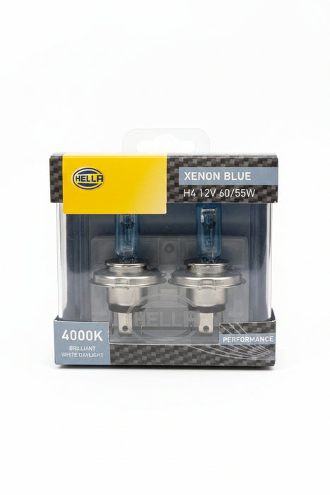 HELLA H4 12V 60/55W P43T XENON BLUE SET Light Bulb - HELLA automotive light bulb