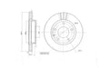 Motopart Brake Disc MVD4743 Motopart