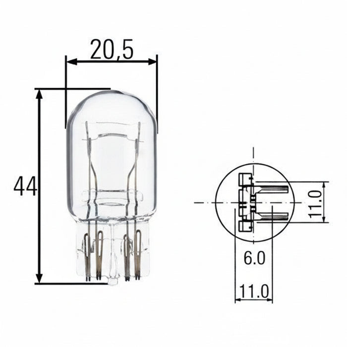 HELLA 12V 21/5W W3X16Q W21/5W Light Bulb - HELLA automotive light bulb