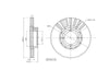 Motopart Brake Disc MVD4134 Motopart
