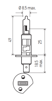 H1 12V 55W HELLA DAYMAKER +80 SET Light Bulb