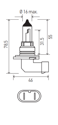 HELLA 12V 51W P20D BULB HB4