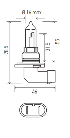 HELLA HB3 12V 60W P20D BULB