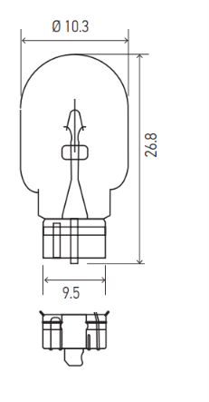 HELLA 12V 5W AMBER [G501] Light Bulb