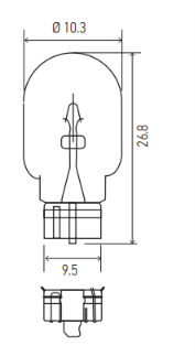 HELLA W3W 24V 3W W2.1X9.5D Light Bulb - HELLA automotive light bulb