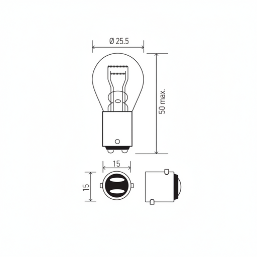 HELLA 12V 21/5W BAY15D P21/5W Light Bulb - HELLA automotive light bulb