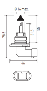 HELLA HB4 9006 DAYMAKER+80 SET Light Bulb