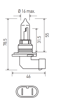 HELLA HB3 9005 DAYMAKER +100 SET Light Bulb