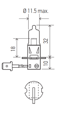 HELLA H3 12V DAYMAKER +100 SET Light Bulb