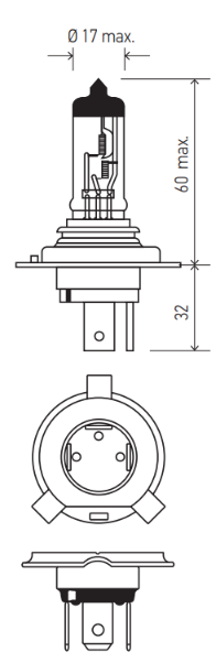 HELLA H4 DAYMAKER +100 SET Light Bulb