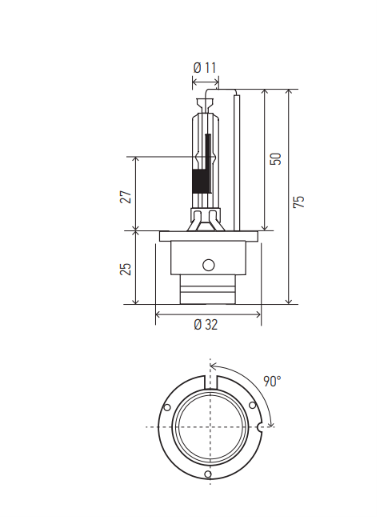 D4S P32D-5 42V 35W HELLA Light Bulb