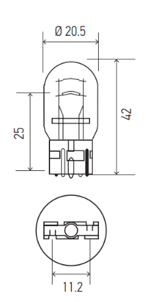 HELLA 12V 21/5W W3X16Q W21/5W Light Bulb