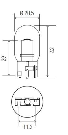 HELLA 12V 21W W3X16D W21W Light Bulb