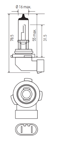 H10 12V 45W BULB HELLA