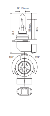 HELLA HIR2 12V 55W Light Bulb