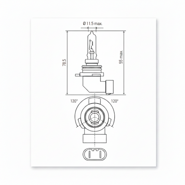 HELLA HIR2 12V 55W Light Bulb