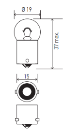 HELLA R5W 12V 5W BA15S Light Bulb