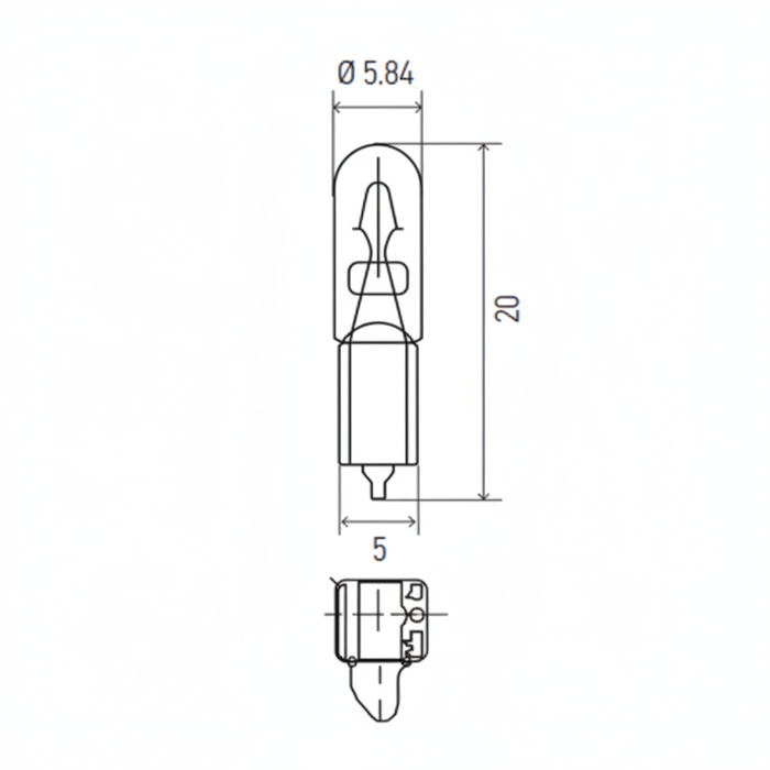 HELLA 12V 1.2W W2X4.6D Light Bulb