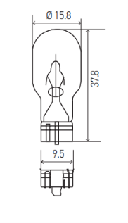 HELLA 12V 5W W2.1X9.5D W5W Light Bulb