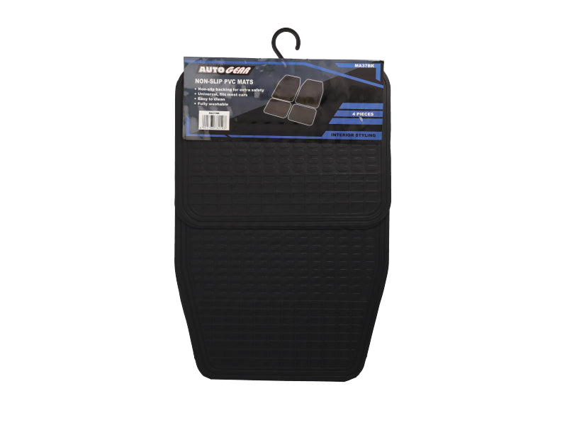 AUTOGEAR BLACK PVC MAT SET FRONT HSB Trading Online Store