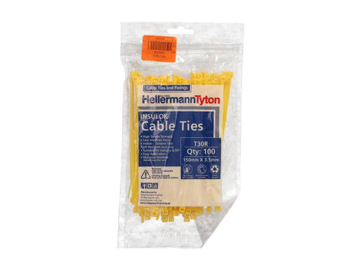 HELLERMANNTYTON YELLOW CABLE TIE 148 X 3.5 HSB Trading Online Store