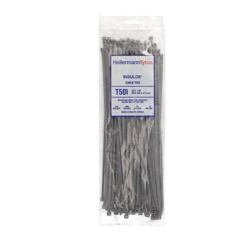 HELLERMANNTYTON GREY CABLE TIE 305 X 4.7 HSB Trading Online Store