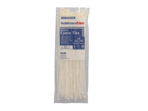 HELLERMANNTYTON CABLE TIES 4.7MMX305 WHITE HSB Trading Online Store