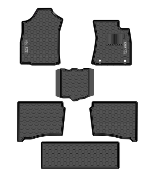 Custom Fit Rubber Mat Set - Toyota Fortuna Manual GD6 2015+ Black - HSB Trading Online Store