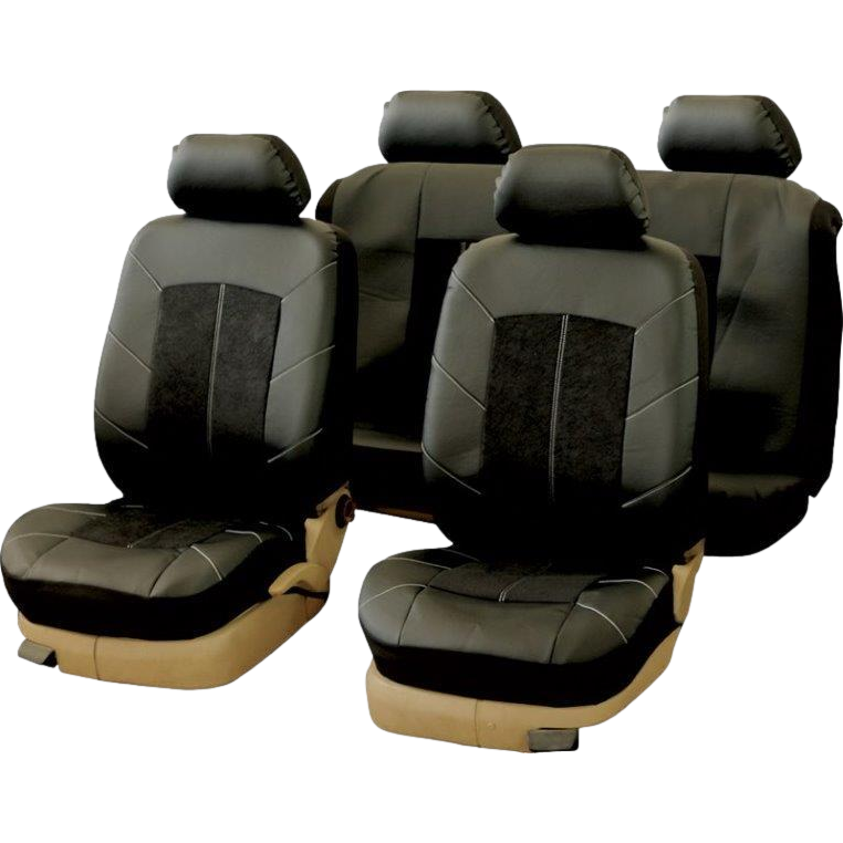 AUTOGEAR 9 PIECE BLACK VELOUR SEAT COVER SET — HSB Trading