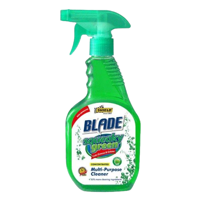 SHIELD BLADE SQUEAKY GREEN SPRAY CLEANER 500ML HSB Trading Online Store