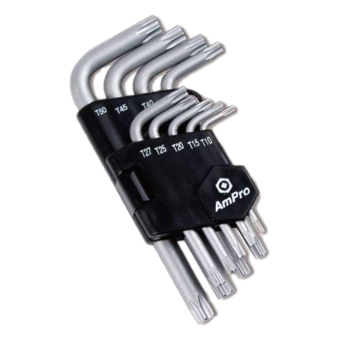 AMPRO 9PC STAR KEY WRENCH SET (T10-T50) HSB Trading Online Store