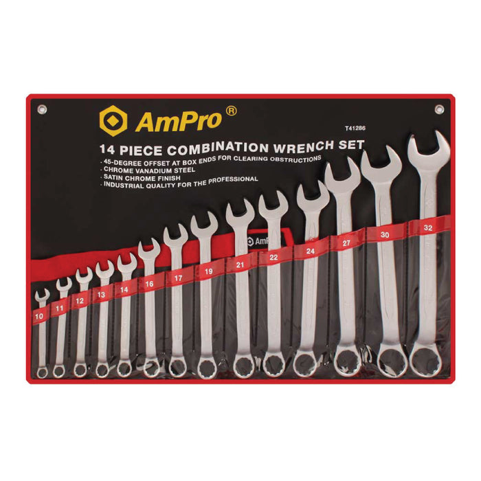 AMPRO 14PC COMBINATION WRENCH SET (10 - 32MM) HSB Trading Online Store